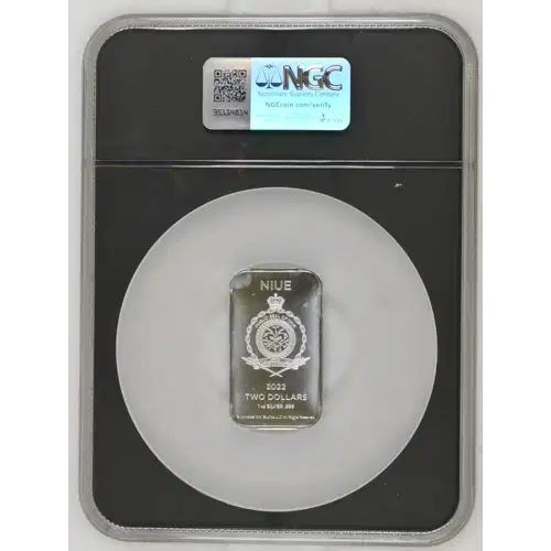 2022 - 1oz ET 40th Anniversary Silver Rectangle - Niue S$2 - NGC GEM UNC. (D-14)